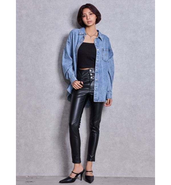 GYDA「GDビジューMOLDチェーンストラップポインテッドミュール」|パンプス|