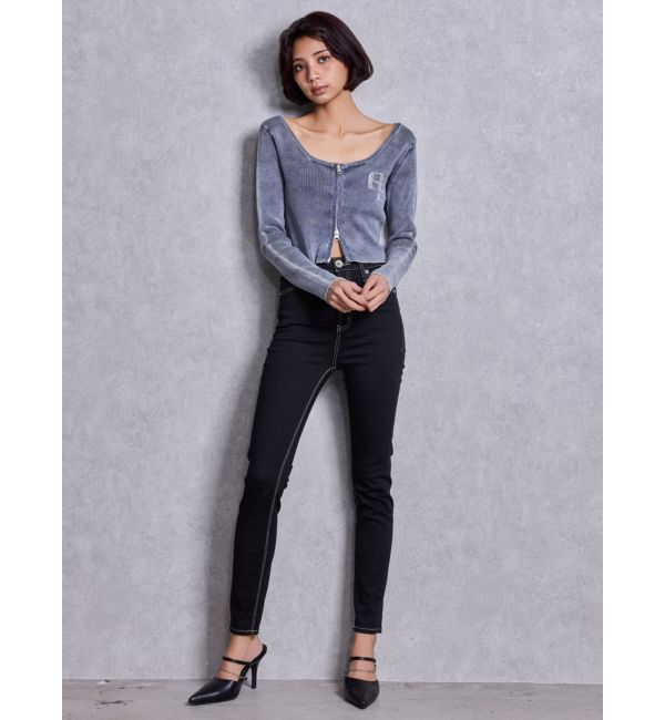 GYDA「GDビジューMOLDチェーンストラップポインテッドミュール」|パンプス|