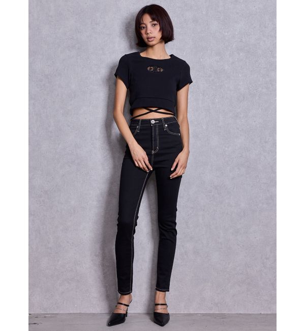 GYDA「GDビジューMOLDチェーンストラップポインテッドミュール」|パンプス|