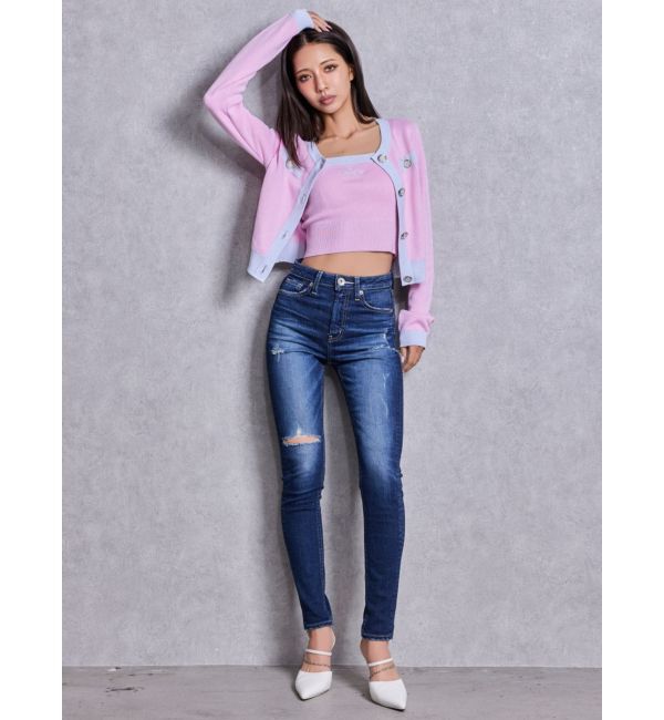 GYDA「GDビジューMOLDチェーンストラップポインテッドミュール」|パンプス|