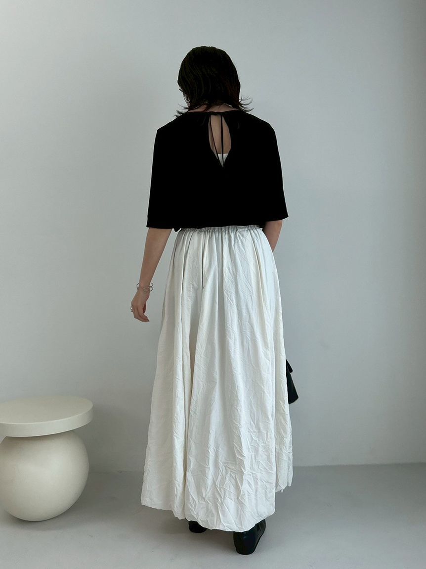 Mila Owen「マキシウエストドロストワッシャーバルーンスカート」|スカート|