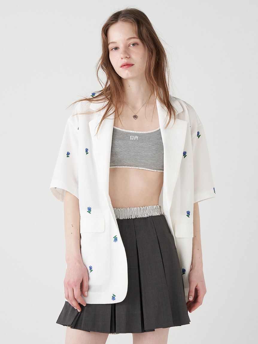 FURFUR「ロゴ刺繍カップインタンクトップ」|タンクトップ|