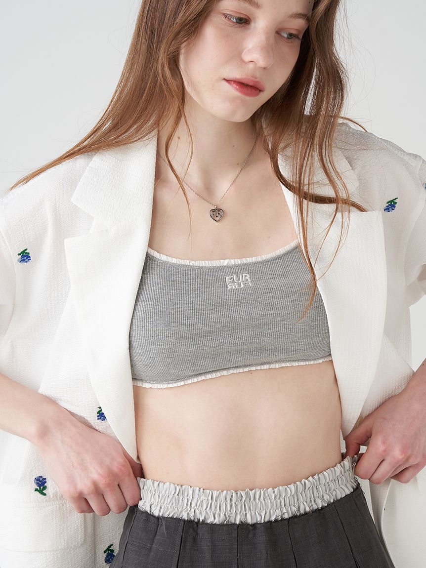 FURFUR「ロゴ刺繍カップインタンクトップ」|タンクトップ|