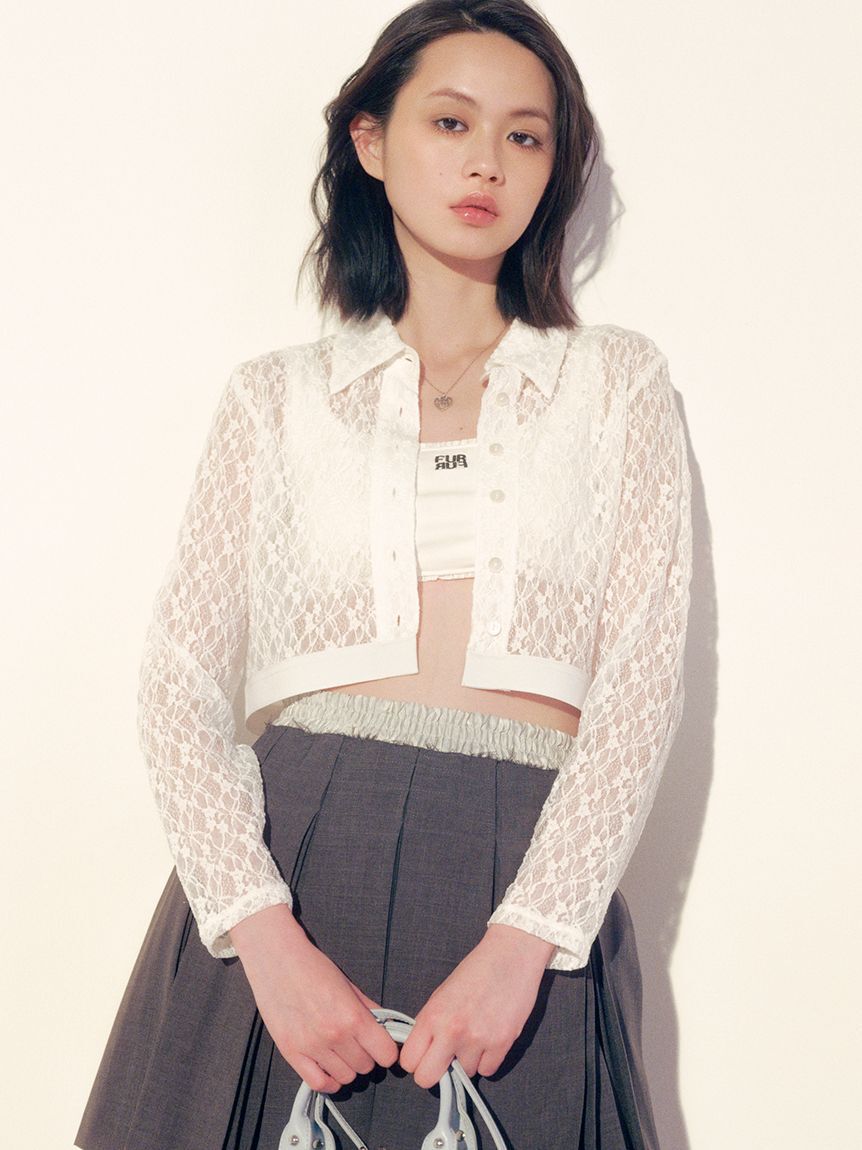 FURFUR「ウエストロゴレースシャツ」|シャツ・ブラウス|