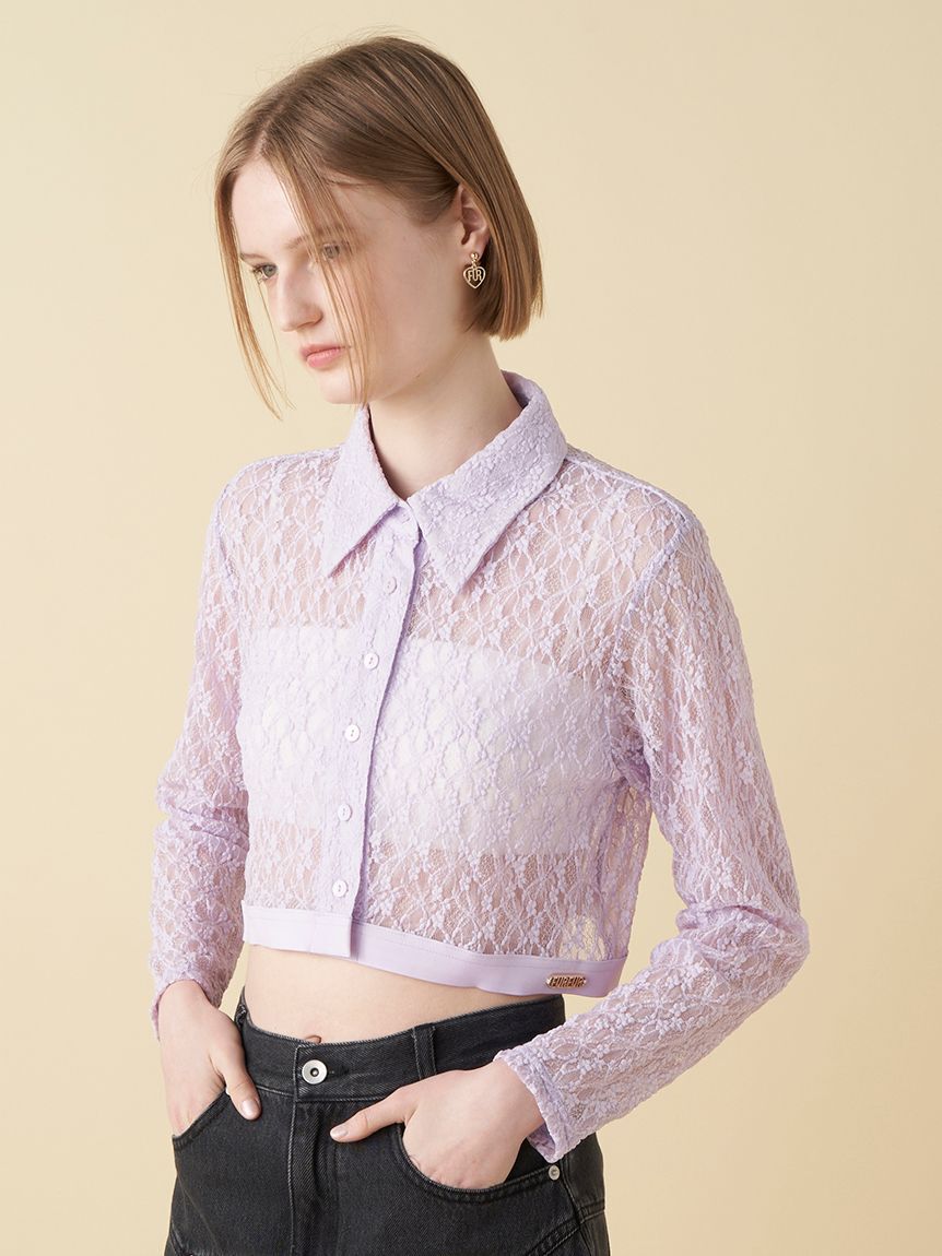 FURFUR「ウエストロゴレースシャツ」|シャツ・ブラウス|