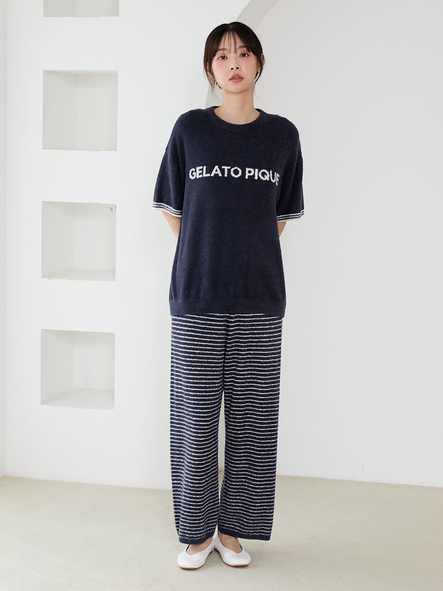 gelato pique「スムーズィーロゴジャガードプルオーバー&ロングパンツセット」|ルームウェア|