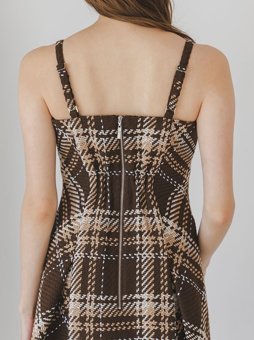 SNIDEL「【WEB限定】ロービングチェックミニワンピース」|ワンピース|