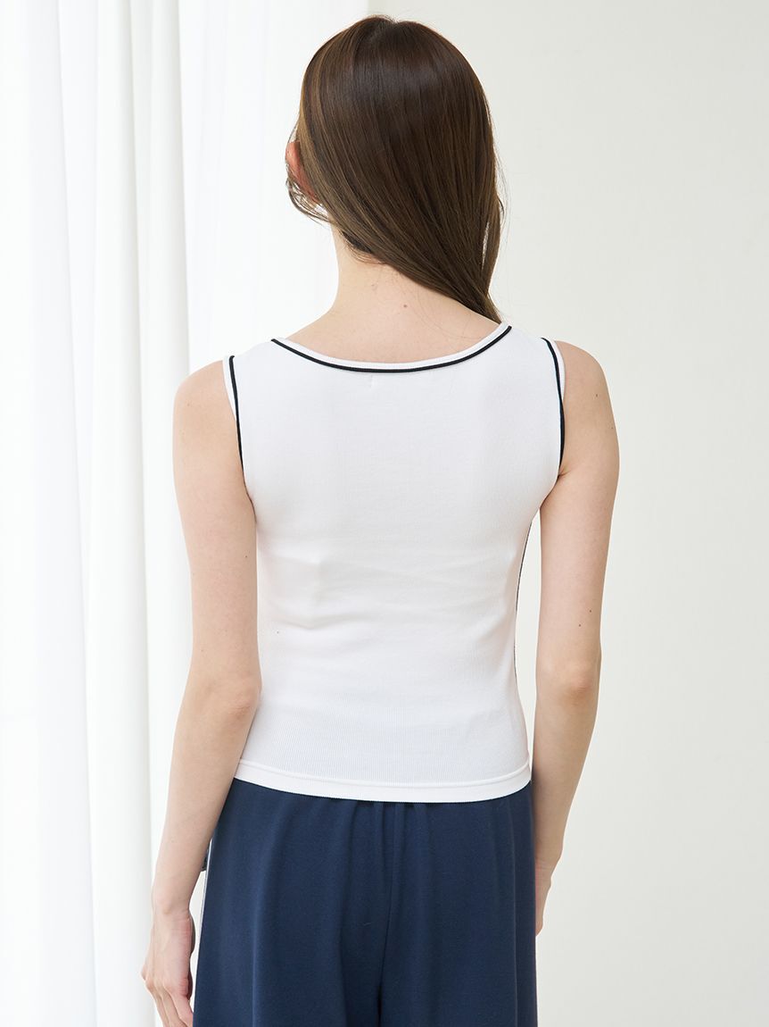 SNIDEL「パイピングディテールノースリタンク」|タンクトップ|