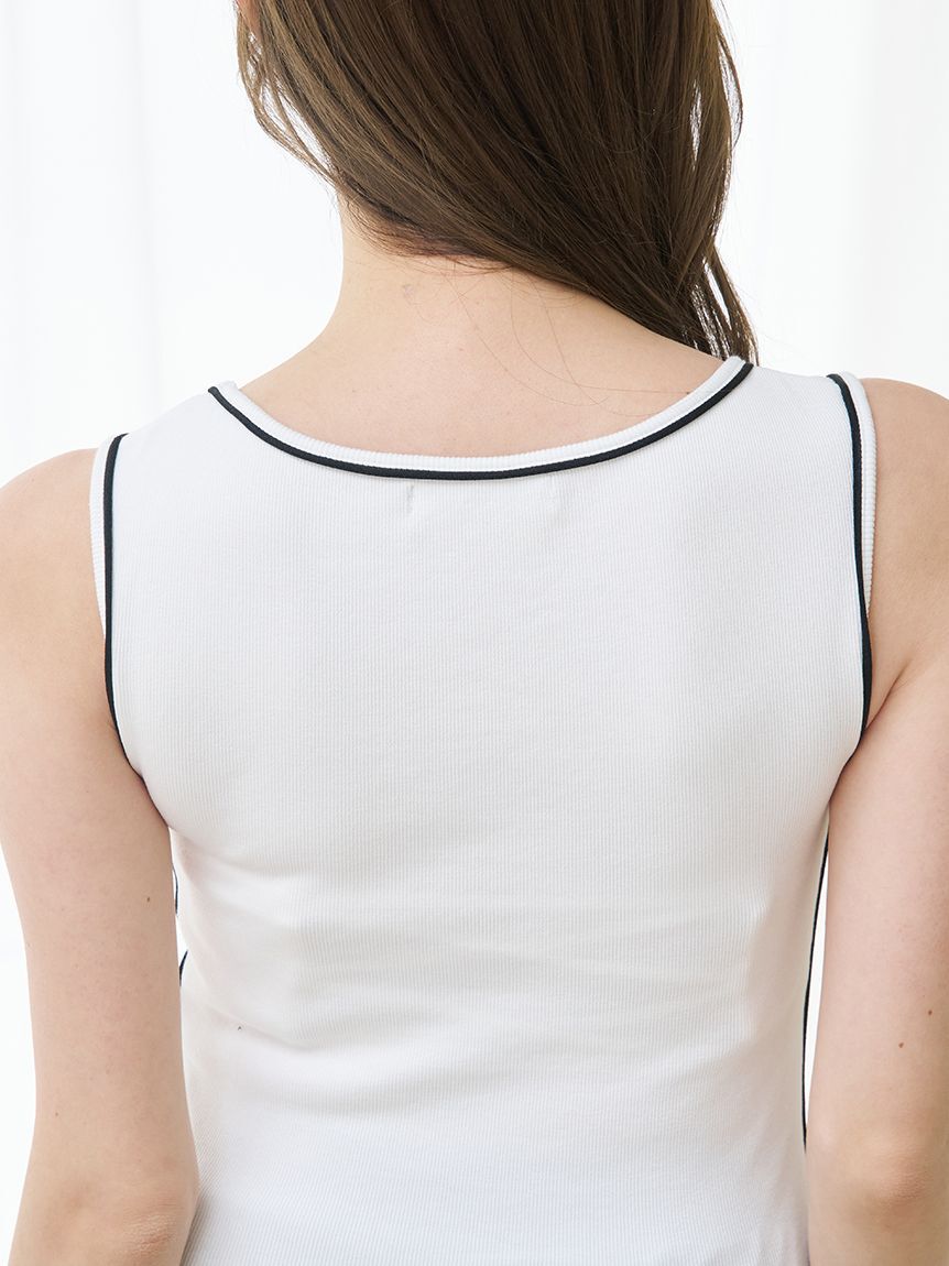 SNIDEL「パイピングディテールノースリタンク」|タンクトップ|