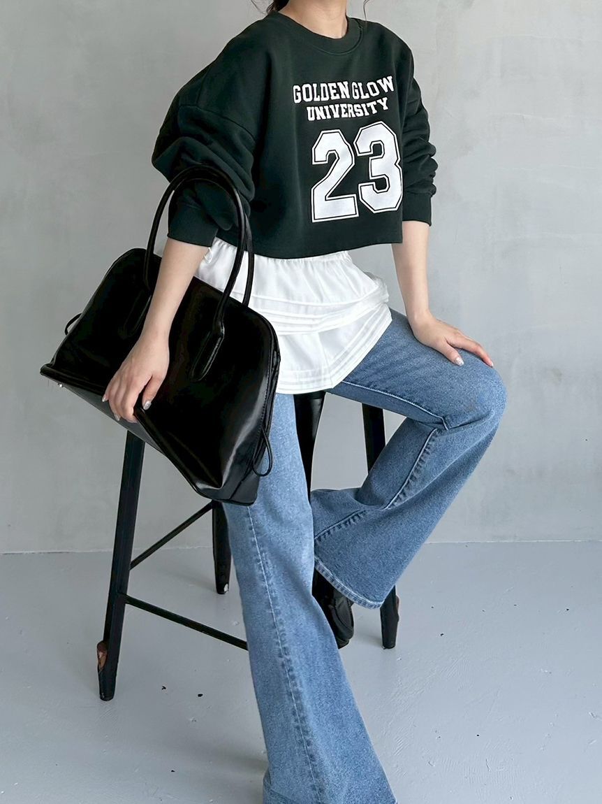 SNIDEL「【NUTMEG】コラボクロップドTシャツ」|Tシャツ・カットソー|