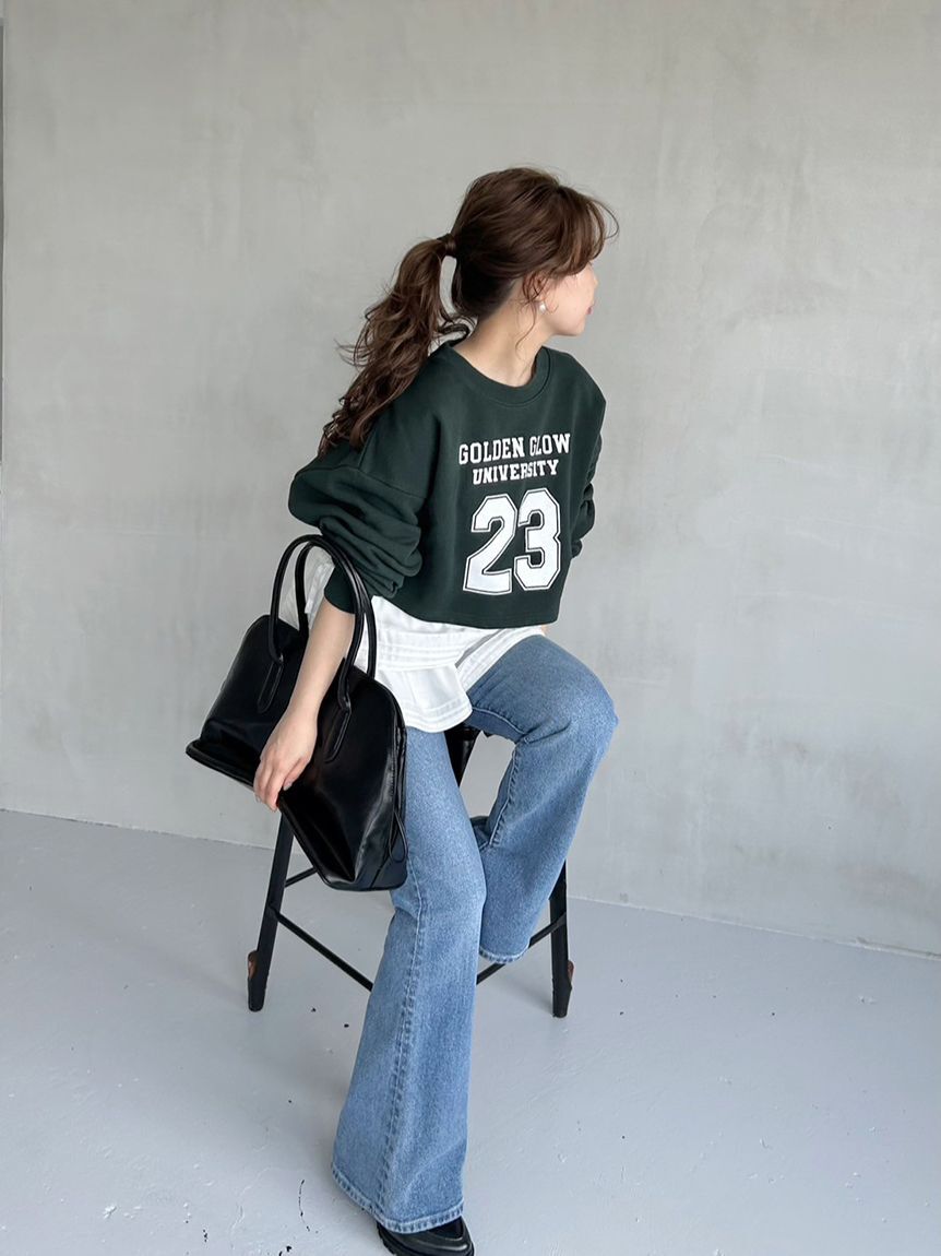 SNIDEL「【NUTMEG】コラボクロップドTシャツ」|Tシャツ・カットソー|