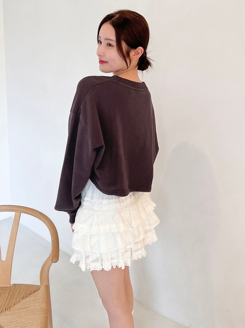 SNIDEL「【NUTMEG】コラボクロップドTシャツ」|Tシャツ・カットソー|