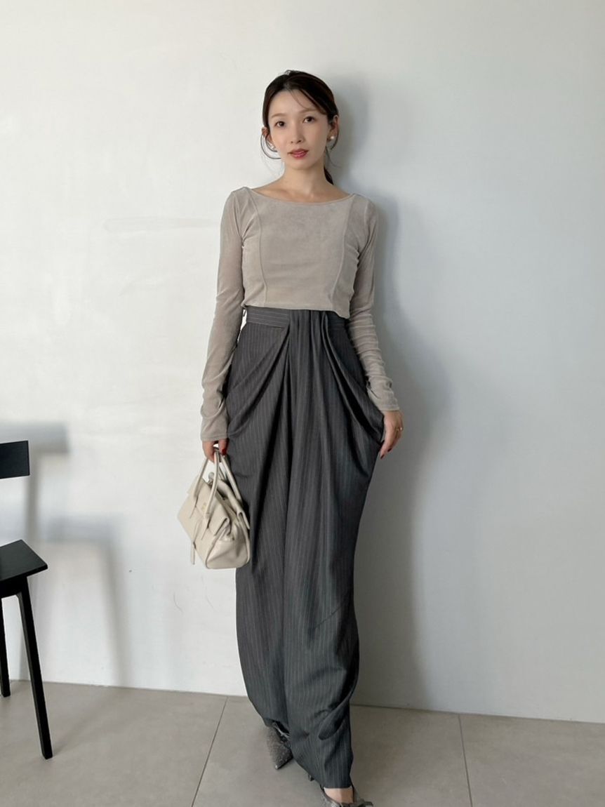 SNIDEL「カップインベロアカットソー」|Tシャツ・カットソー|