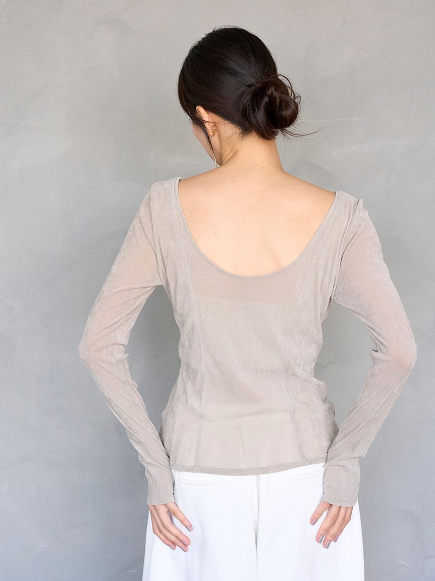 SNIDEL「カップインベロアカットソー」|Tシャツ・カットソー|