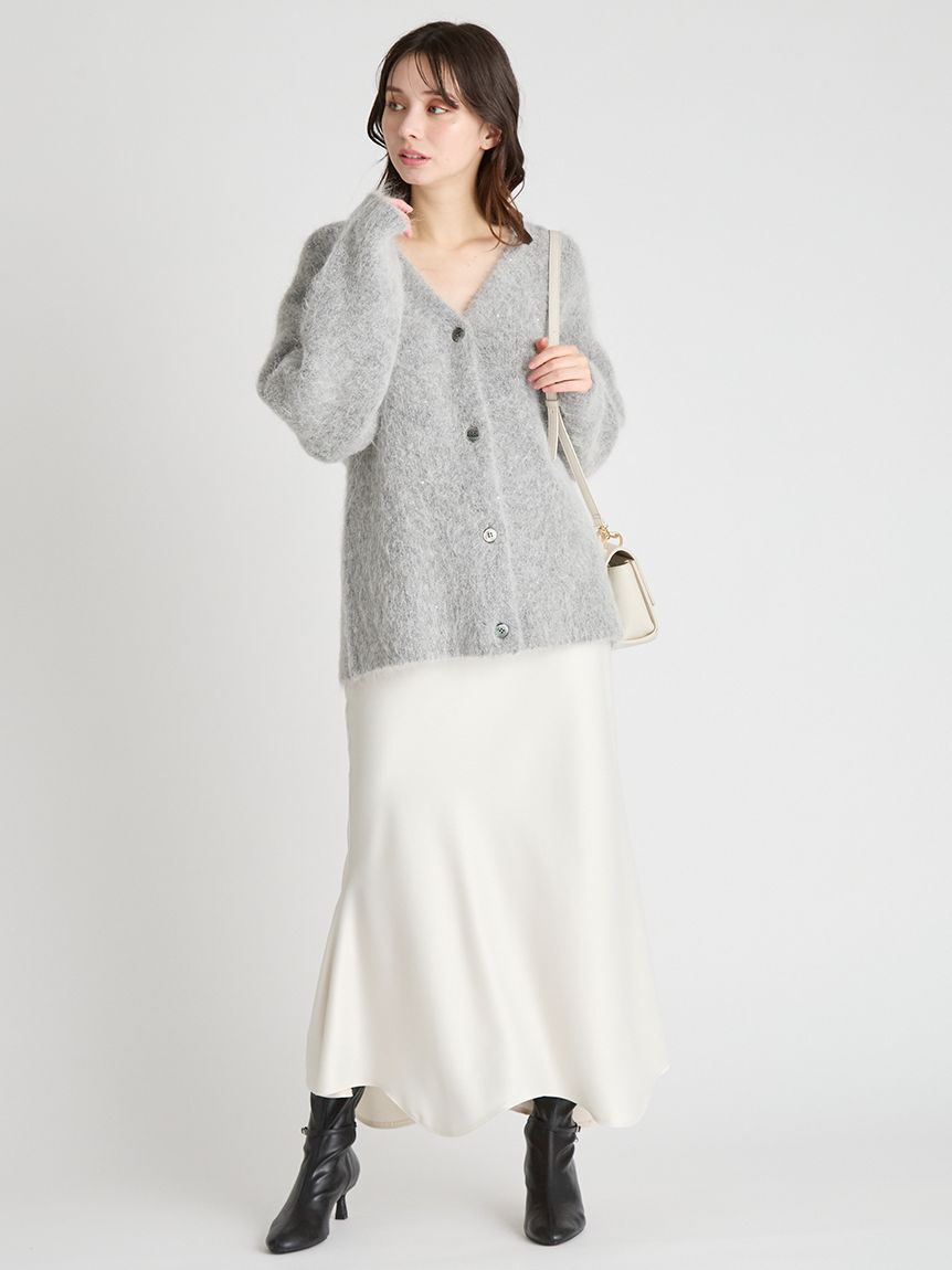 CELFORD「ベルト付きサテンナロースカート」|スカート|