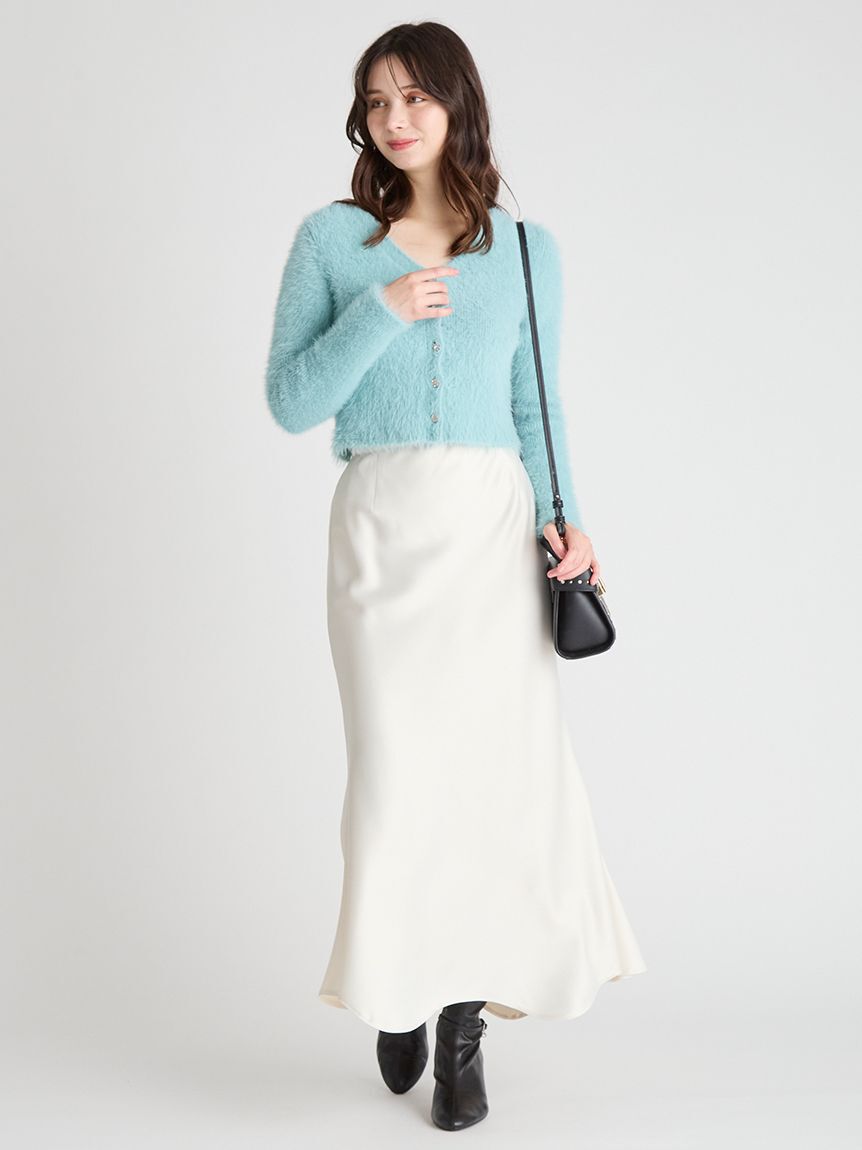 CELFORD「ベルト付きサテンナロースカート」|スカート|