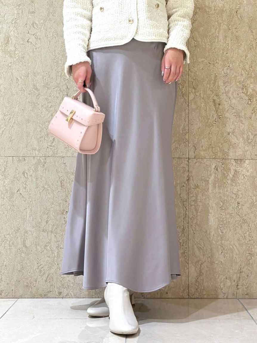 CELFORD「ベルト付きサテンナロースカート」|スカート|