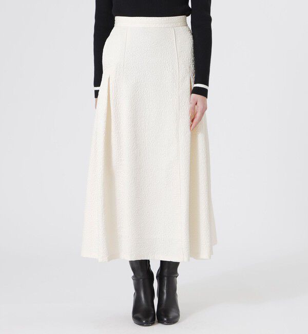  「ジャカードフレアスカート」|スカート|ホワイト