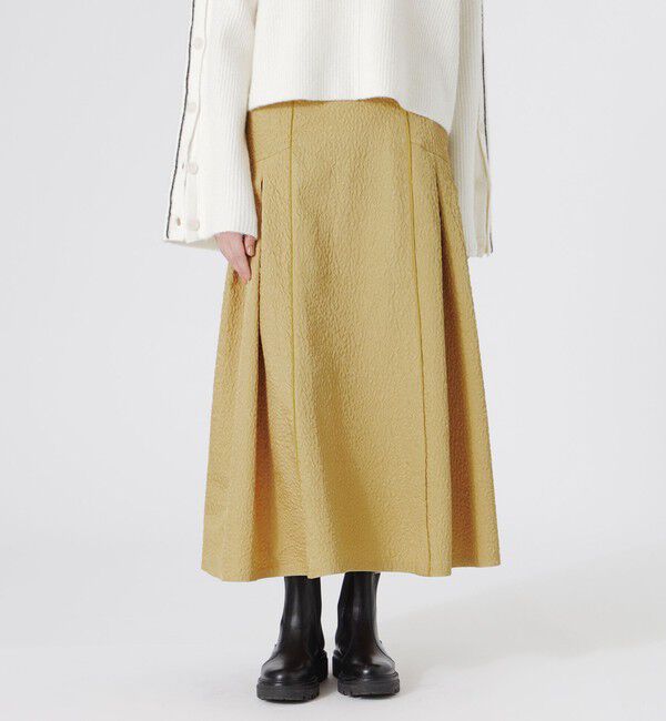  「ジャカードフレアスカート」|スカート|イエロー
