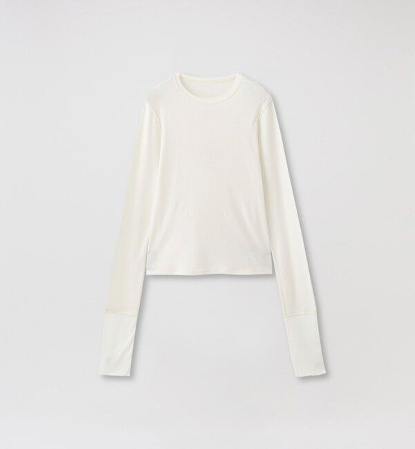  「テレコブロッキングトップス」|Tシャツ・カットソー|ホワイト2