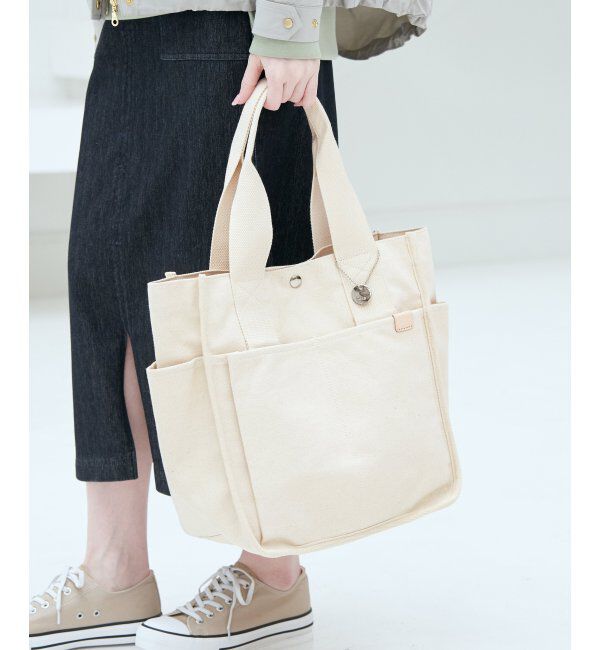 ikka「キャンバスパイピングビッグトートバッグ」|その他|
