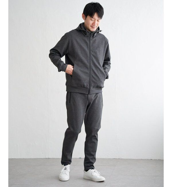 ikka「テックストレッチ2WAYジップパーカ」|カーディガン|