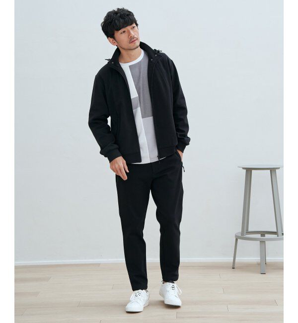 ikka「テックストレッチ2WAYジップパーカ」|カーディガン|