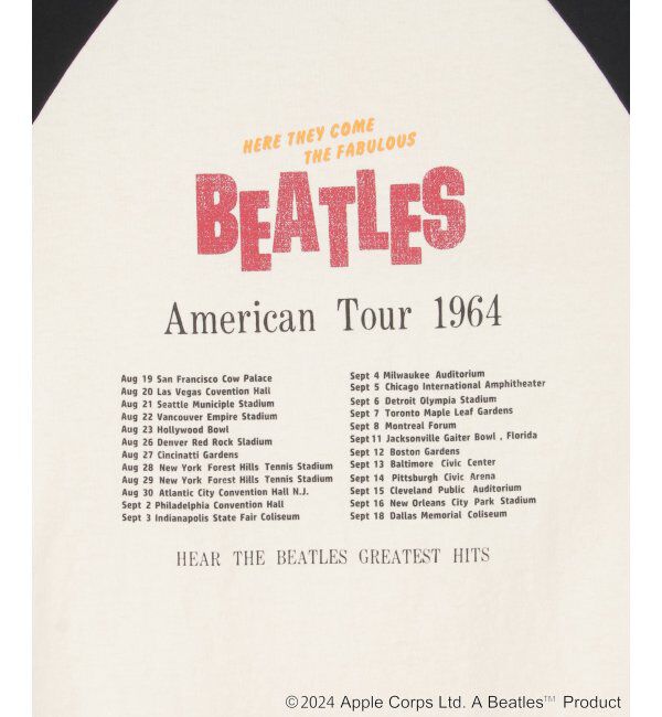 VENCE share style「THE BEATLES ザ ビートルズ ツアーラグランTシャツ」|Tシャツ・カットソー|