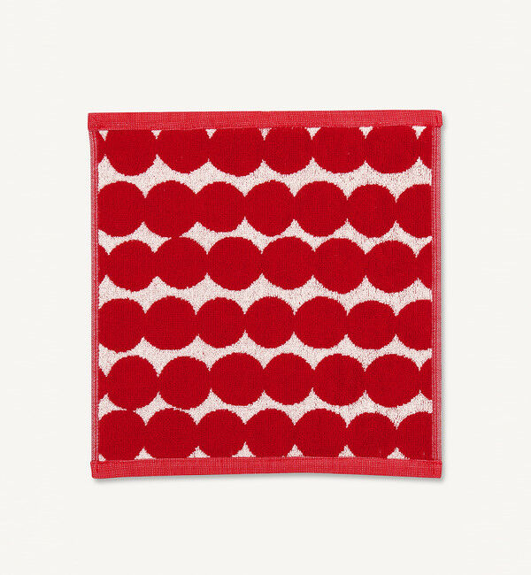 Marimekko「Rasymatto ミニタオル」|タオル|ホワイト&times;レッド