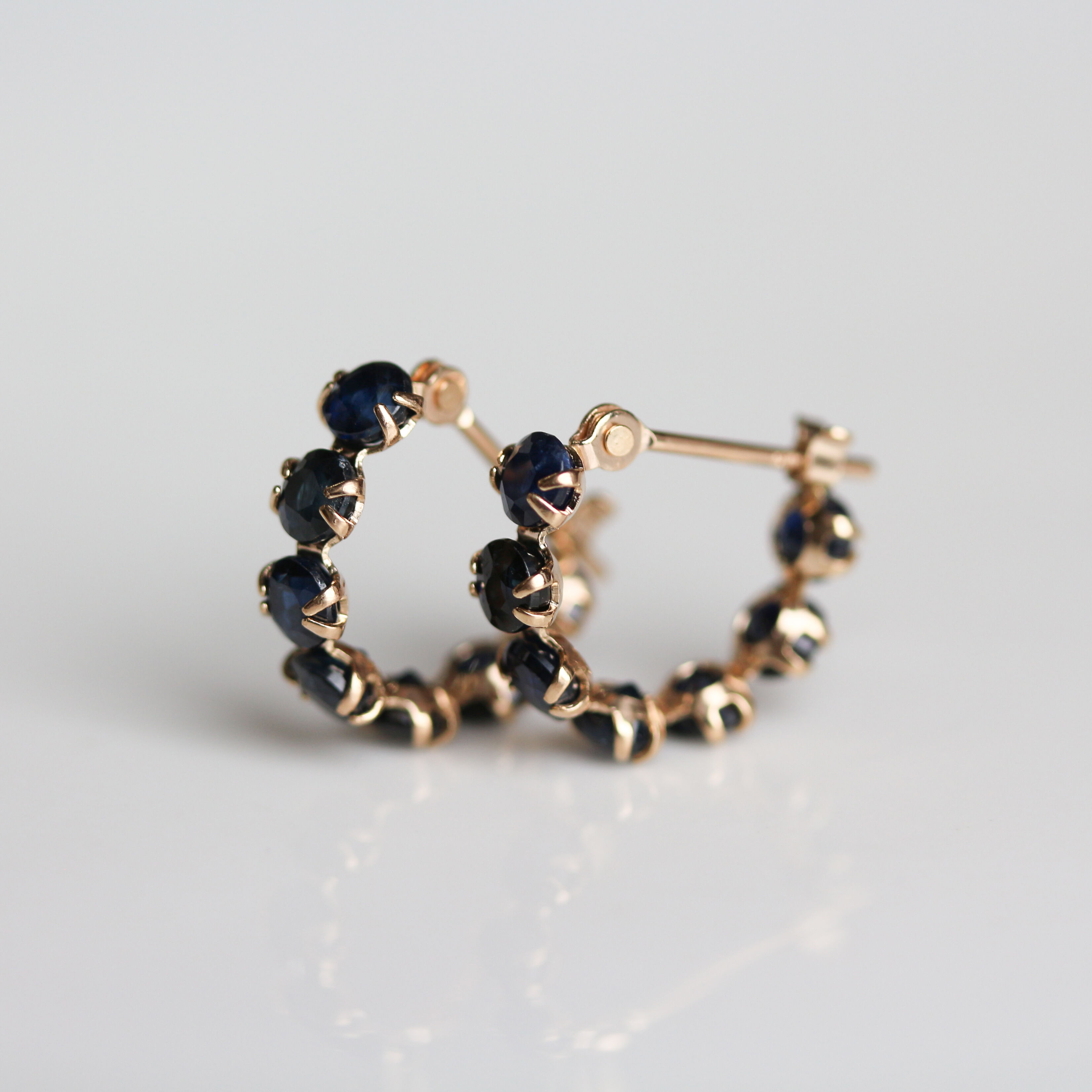  「K10YG サファイヤ スナップピアス」|ピアス|