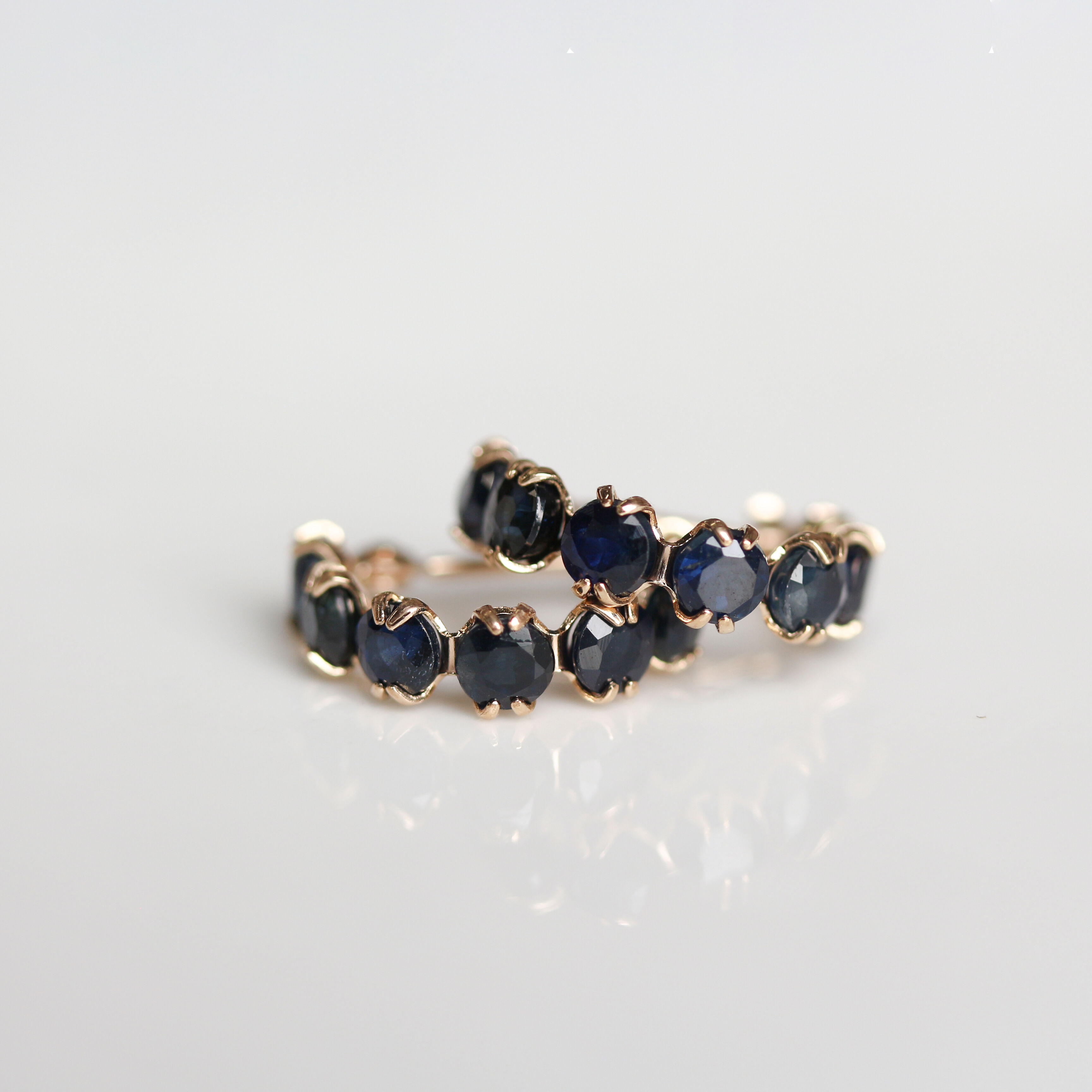  「K10YG サファイヤ スナップピアス」|ピアス|