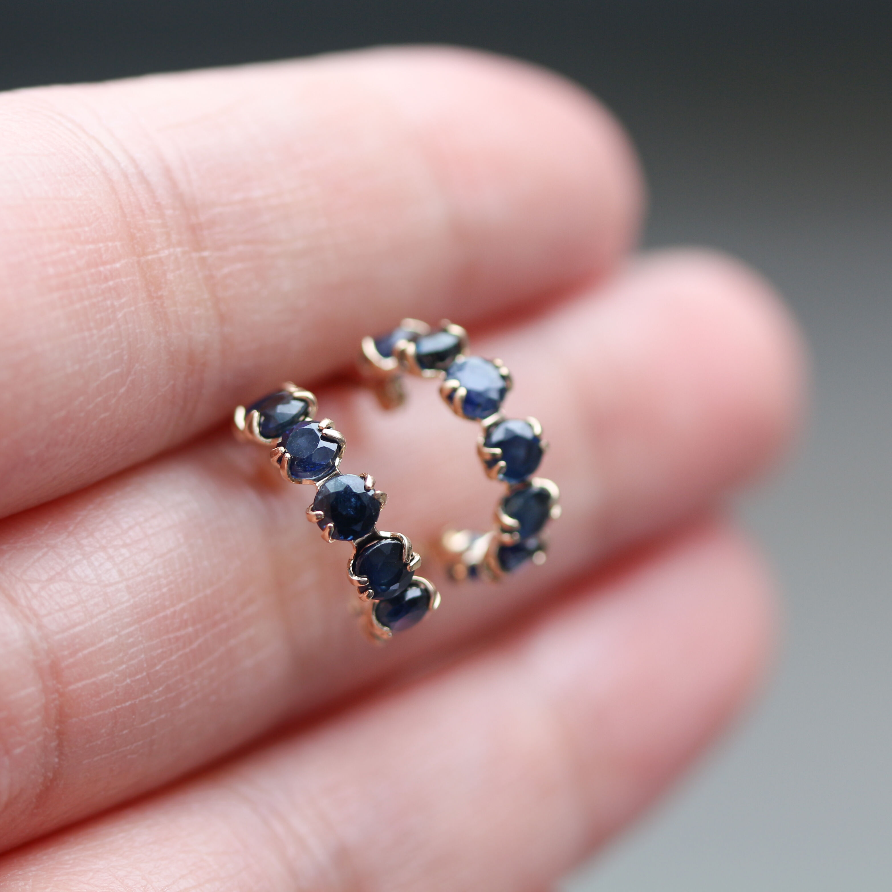  「K10YG サファイヤ スナップピアス」|ピアス|