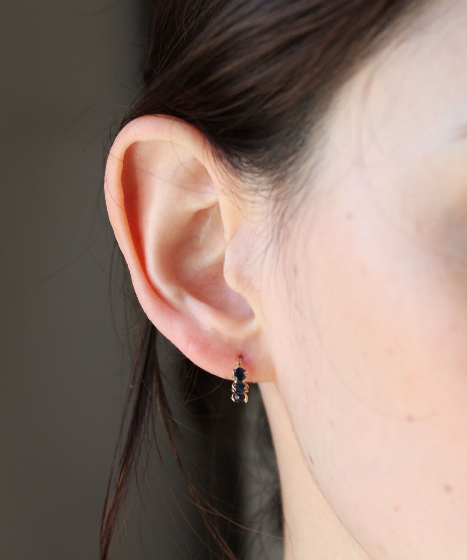  「K10YG サファイヤ スナップピアス」|ピアス|