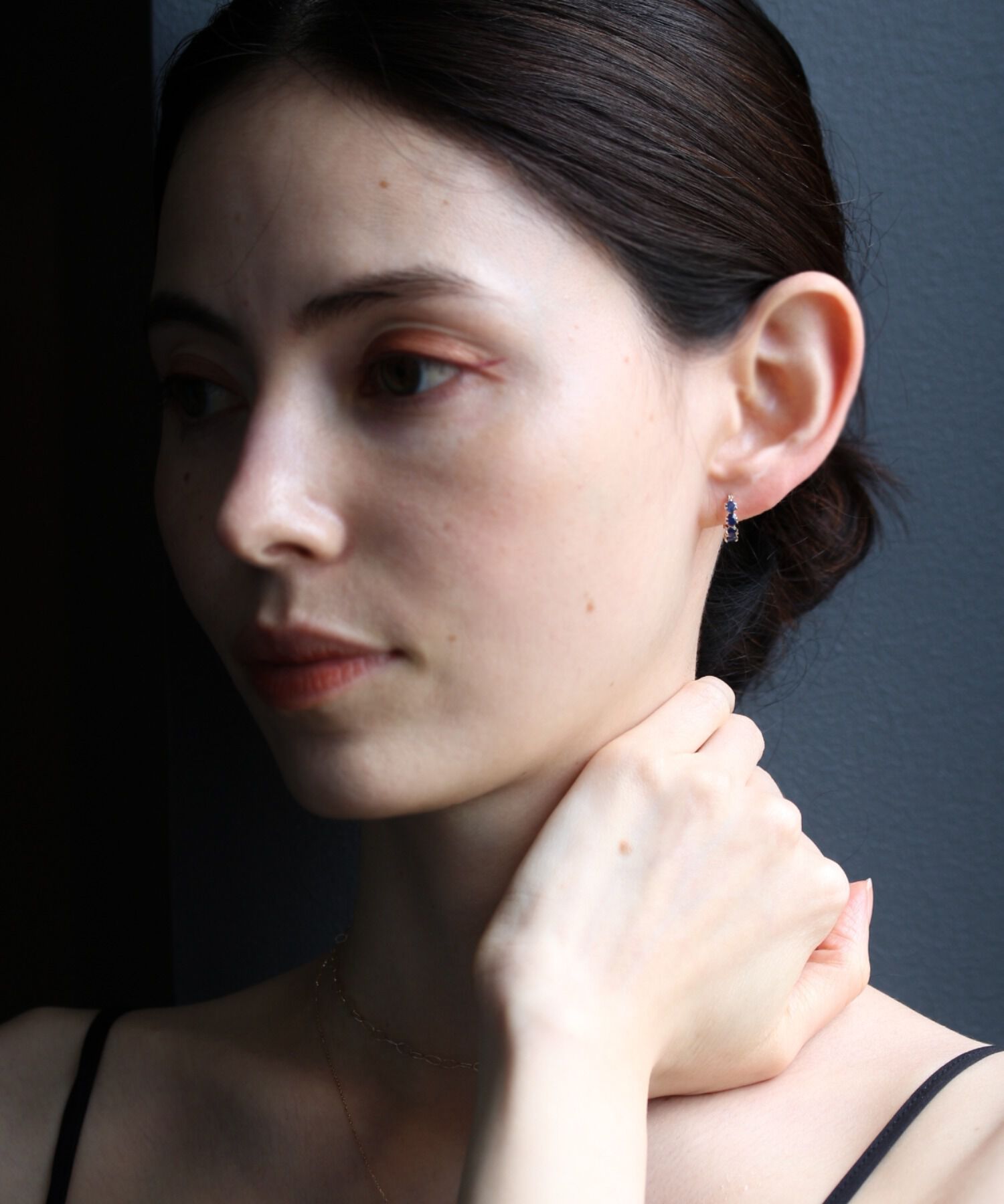  「K10YG サファイヤ スナップピアス」|ピアス|