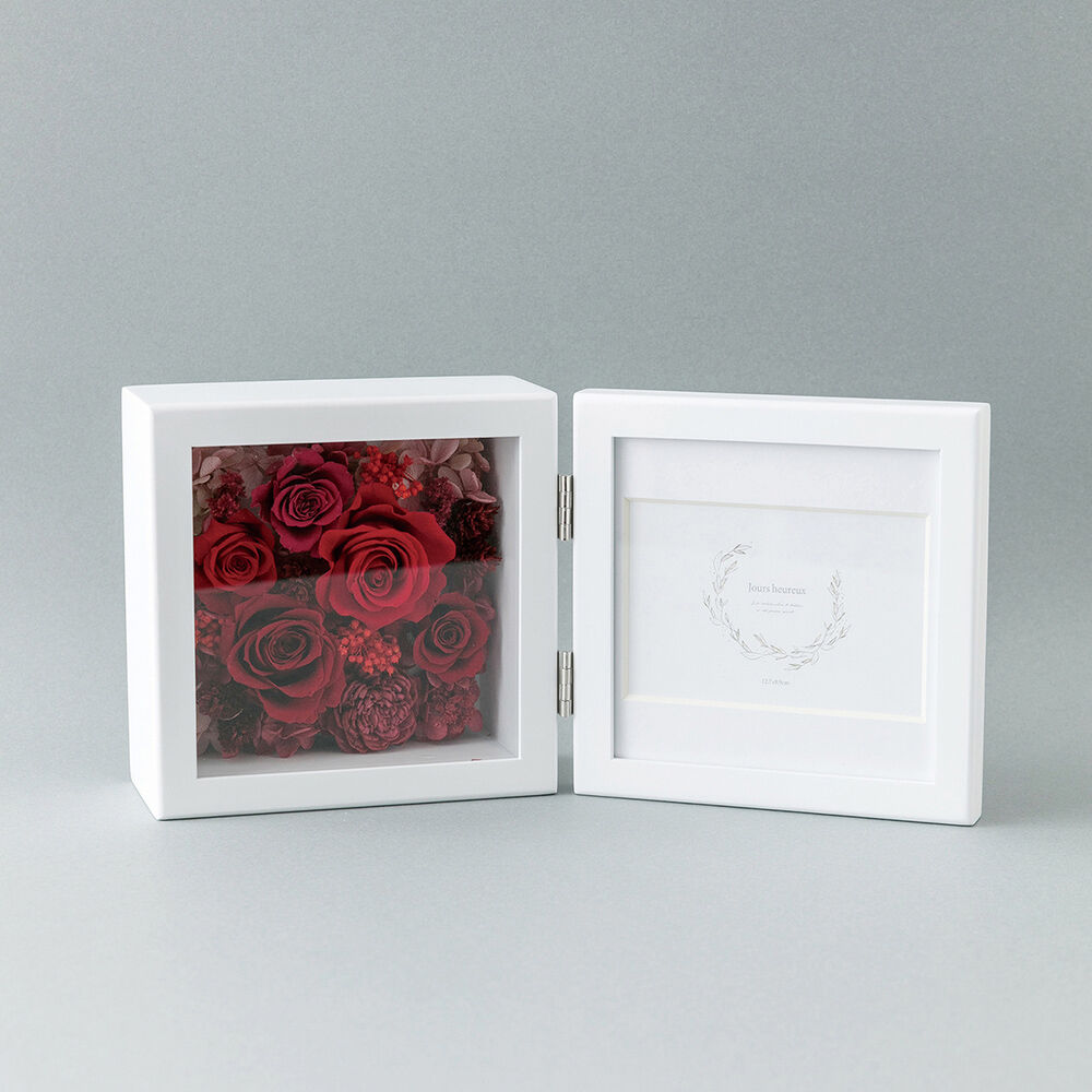 BACKYARD FAMILY「プリザーブドフラワー 写真立て 通販 フォトフレーム 花 ボックス ギフト お花 造花」|その他|レッド1
