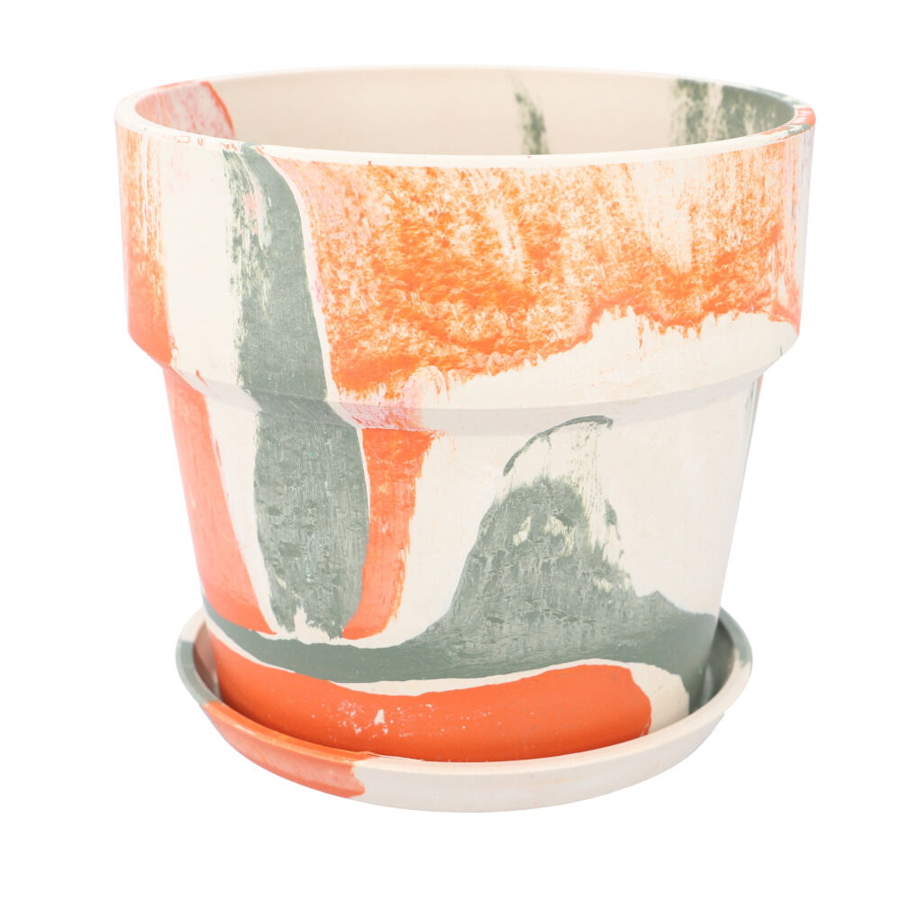 BACKYARD FAMILY「植木鉢 プラスチック お洒落 5号 通販 プランター おしゃれ 植木 鉢 ポット 花鉢 5号鉢」|その他|オレンジ1