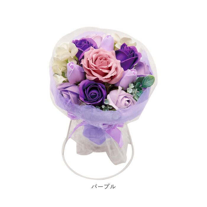 BACKYARD FAMILY「ブーケ 通販 石鹸素材 せっけん シャボン 香り ブーケスタンド付き クリアケース入り 長持ち」|その他|