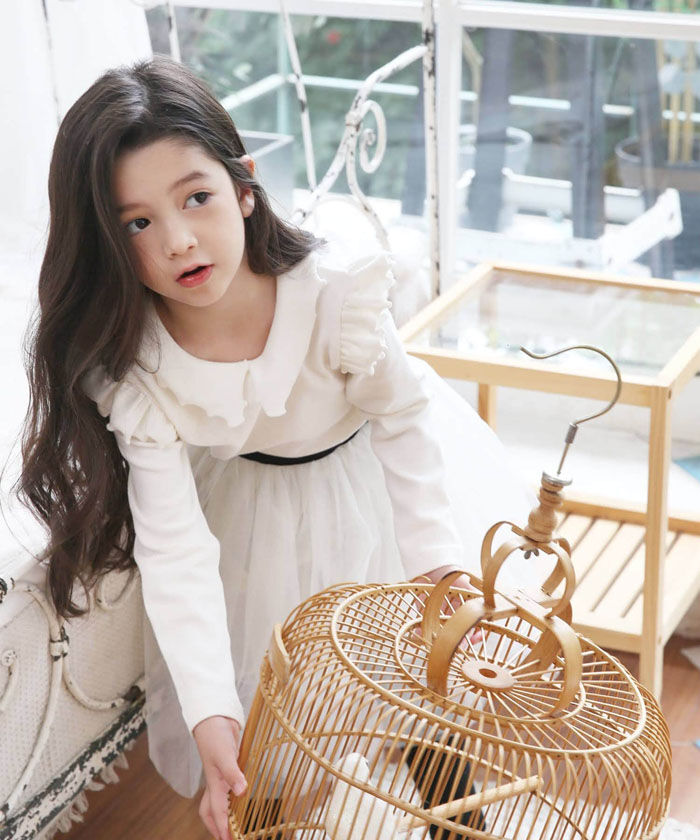 BACKYARD FAMILY「襟付き カットソー 長袖 キッズ 通販 トップス Tシャツ 女の子 襟あり フリル 子供 こども」|その他|