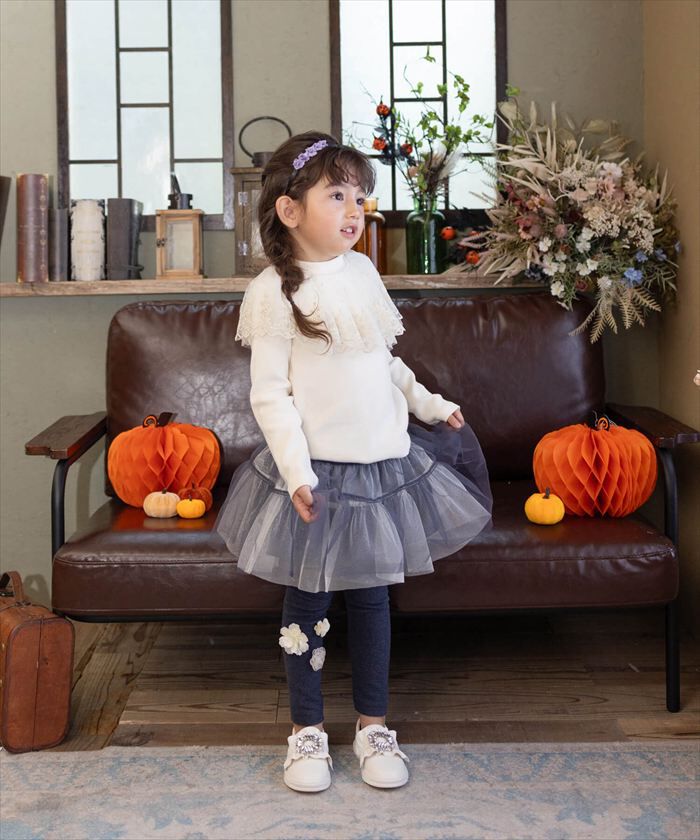 BACKYARD FAMILY「Rora 子供服 スカート 通販 スカッツ コスモス お花ラメチュールスカッツ スカートパンツ」|その他|