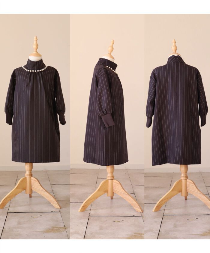 BACKYARD FAMILY「Rora ワンピース 通販 ビオラ パール付きバルーンワンピース 子供服 ワンピ 長袖」|その他|