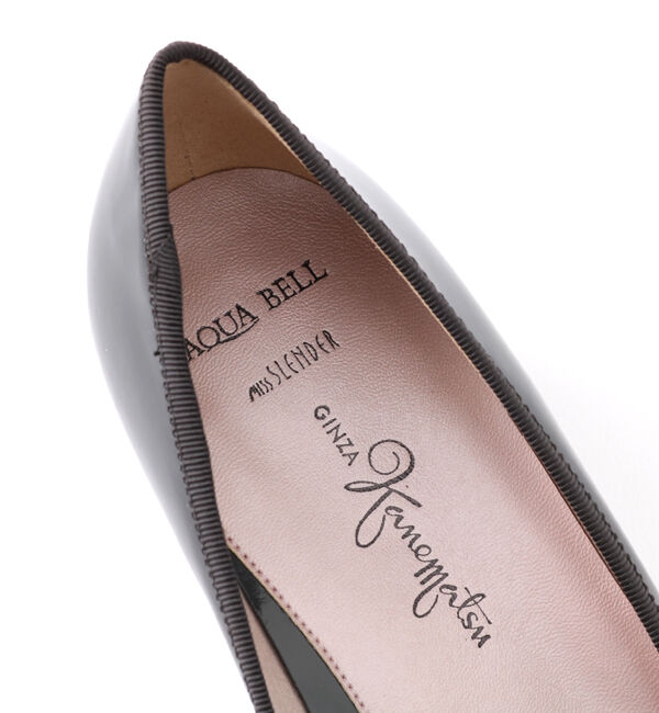 銀座かねまつ「LSBZ2004DENABLK　【防水】【本革】【Bワイズアクアスレンダーパンプス」|パンプス|