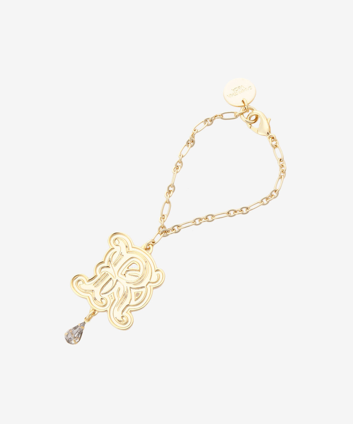 Samantha Vega「ドロップストーンイニシャルバッグチャーム（R）」|チャーム・キーホルダー|ゴールド