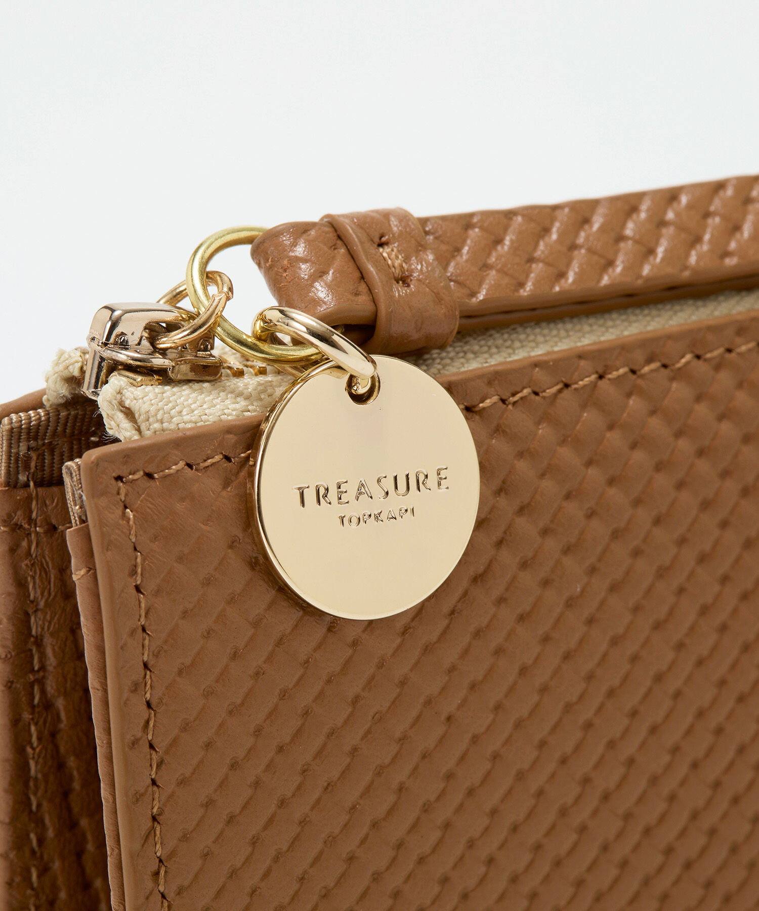 TOPKAPI BREATH「【TREASURE TOPKAPI】クロスエンボス レザー L字ファスナー 長財布」|財布|