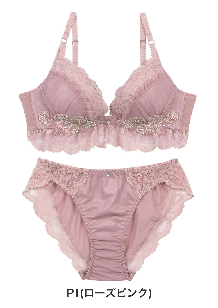 intesucre「アンテシュクレ 毎日フィットブラ Wパッドボリュームタイプ ブラセット IBT378S」|インナー|