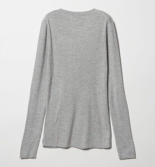 UNITED ARROWS「シルク リブ クルーネック ニット」|ニット・セーター|