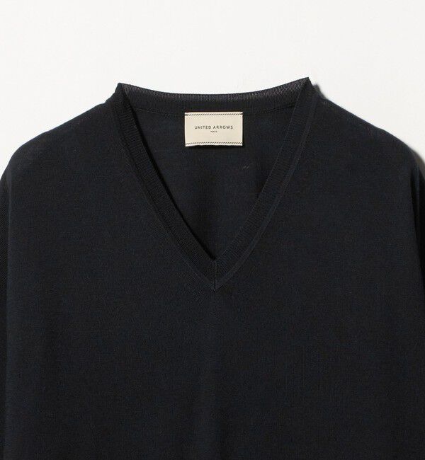 UNITED ARROWS「18G ウール Vネック ニット ‐ウォッシャブル‐」|ニット・セーター|
