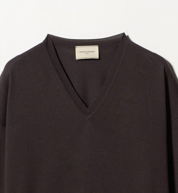UNITED ARROWS「18G ウール Vネック ニット ‐ウォッシャブル‐」|ニット・セーター|