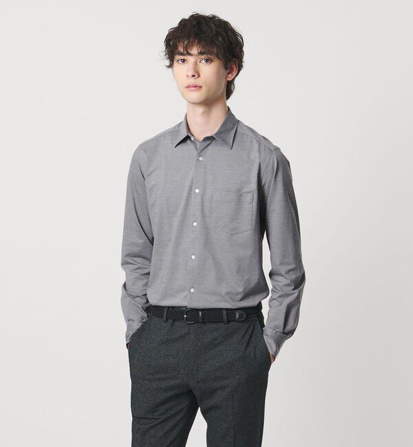 UNITED ARROWS「タイプライター セミワイドカラー シャツ COMFORT EASY-MODEL　抗菌防臭」|シャツ・ブラウス|MD.GRAY