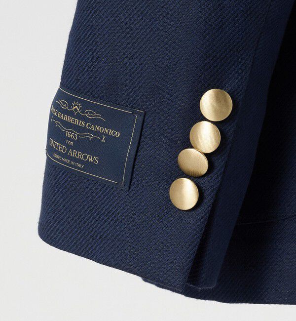 UNITED ARROWS「Vitale Barberis Canonico ウールリネン カルゼ ダブル 6ボタン ブレザー」|テーラードジャケット|