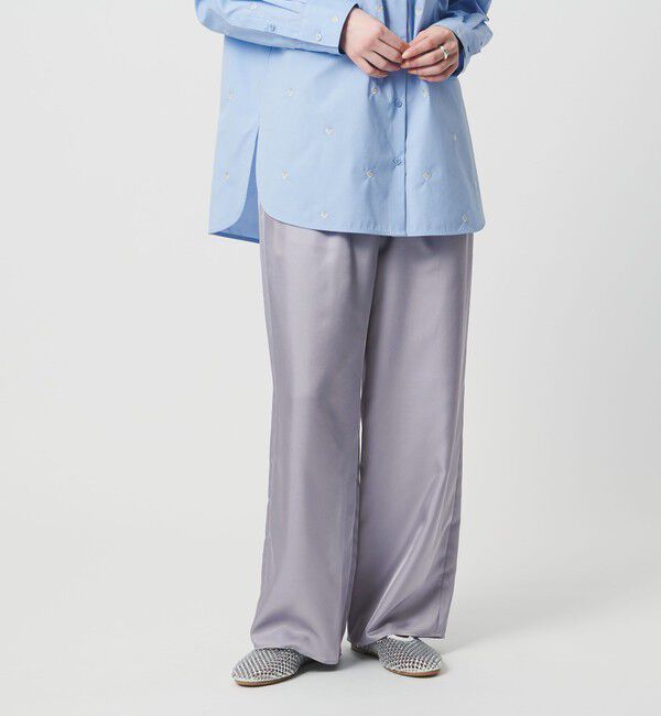 UNITED ARROWS「シルクライク イージーパンツ」|チノ|